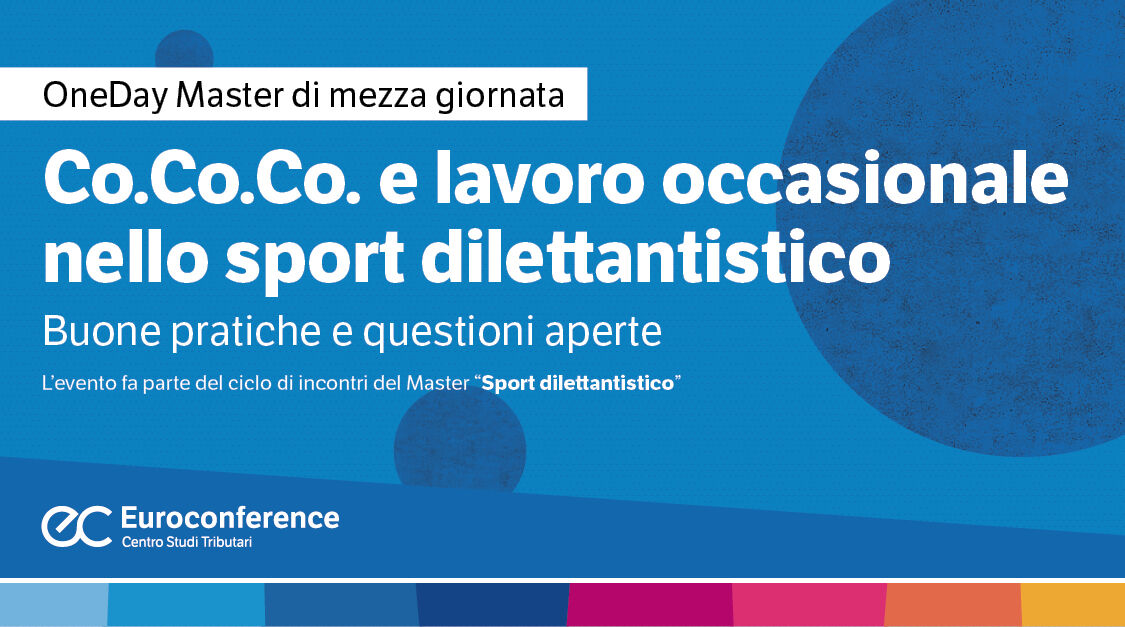 Immagine Co.Co.Co. e lavoro occasionale nello sport dilettantistico | Euroconference